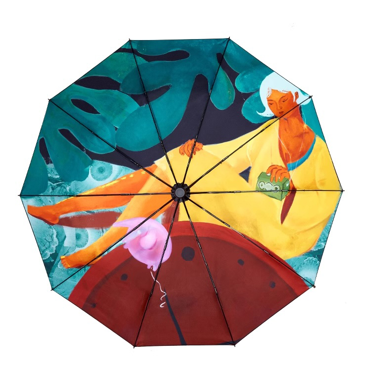 中秋礼品折叠雨伞